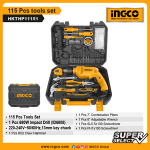 INGCO 115 Pcs tools set (HKTHP11151)