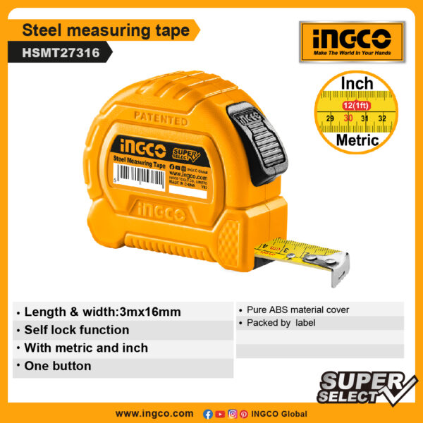 INGCO Steel measuring tape (HSMT27316)