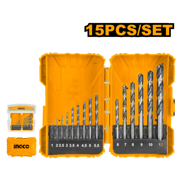 INGCO 15 Pcs HSS  drill bits set (AKDL51501)